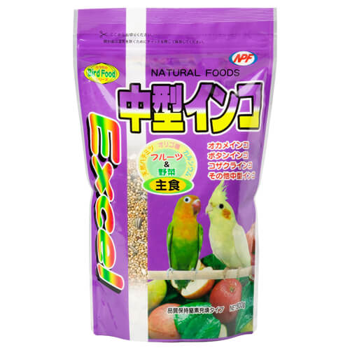 NPF　エクセル中型インコ　皮付　500g