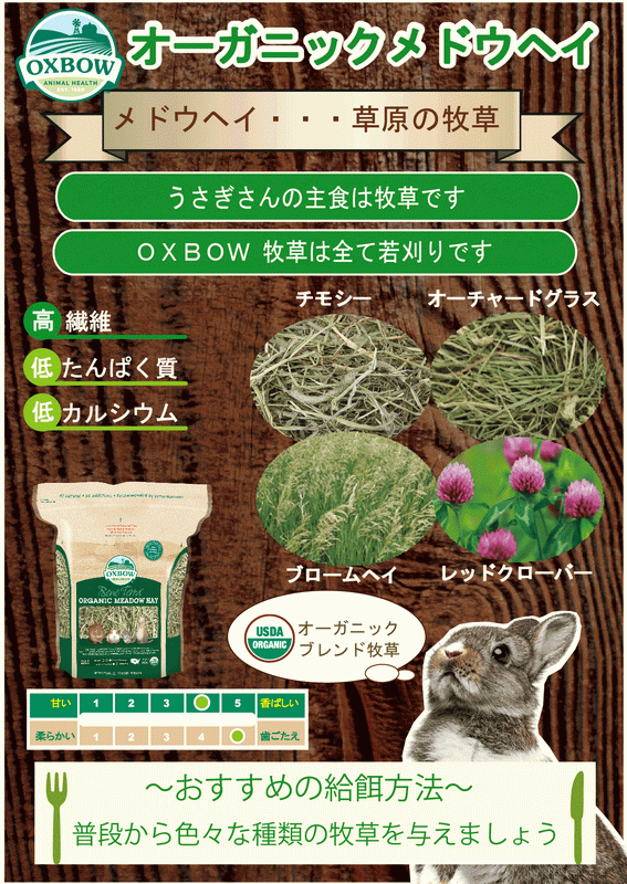 OXBOW　オーガニックメドウヘイ　425g