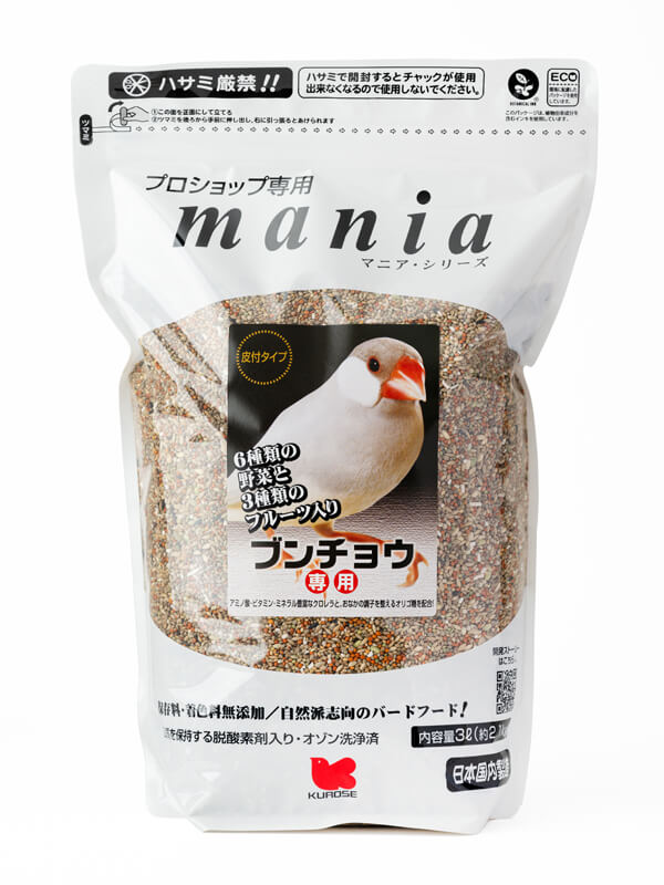 黒瀬ペットフード　プロショップ専用　mania　文鳥　3L