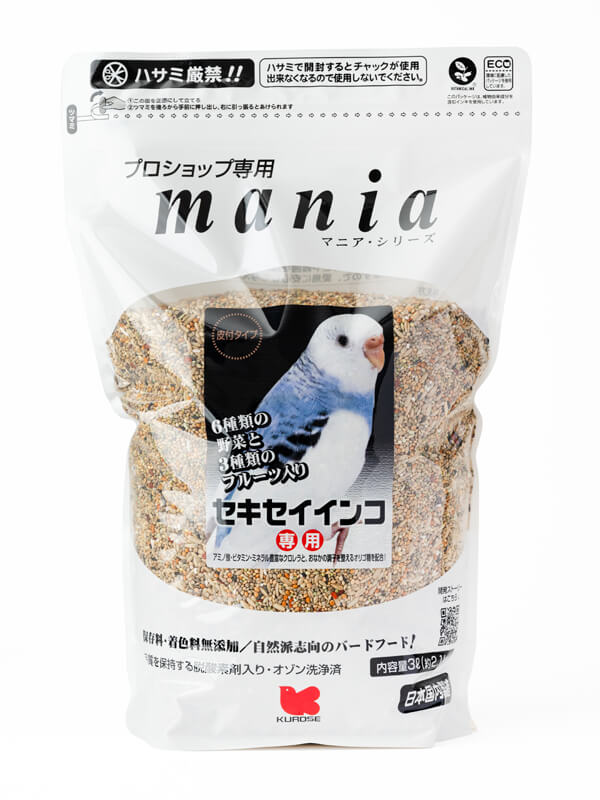 黒瀬ペットフード　プロショップ専用　mania　セキセイインコ　3L